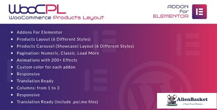 79902  WooCommerce Products Layout for Elementor v1.0 - WordPress Plugin