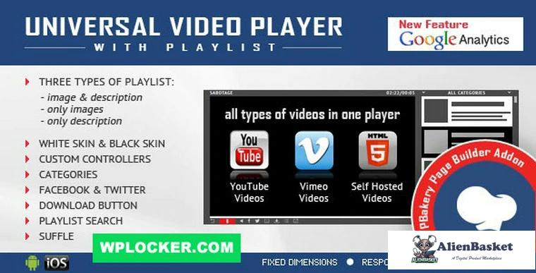 90909  Universal Video Player for WPBakery Page Builder v3.1.1