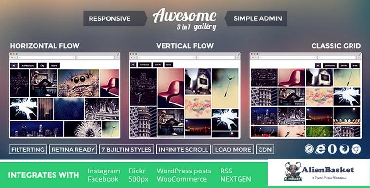 69958  Awesome Gallery v2.1.20 - Instagram, Flickr, Facebook galleries