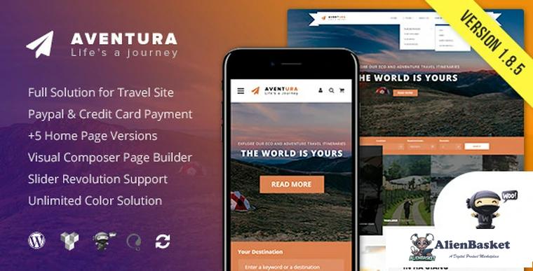 72641  Aventura v1.8.5 - Travel & Tour Booking System Theme