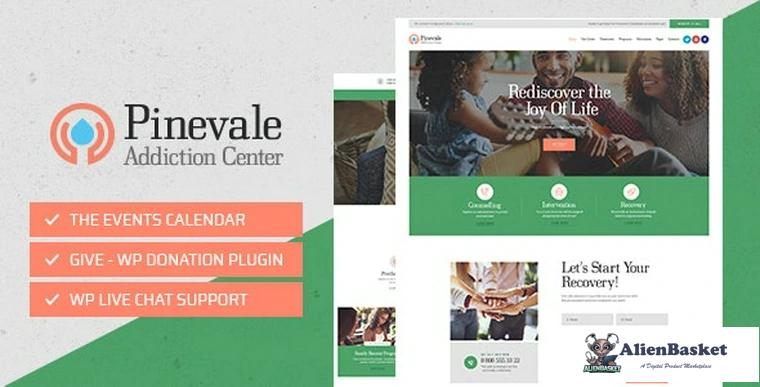 92260  Pinevale v1.0.9 - Addiction Recovery and Rehabilitation Center WordPress Theme