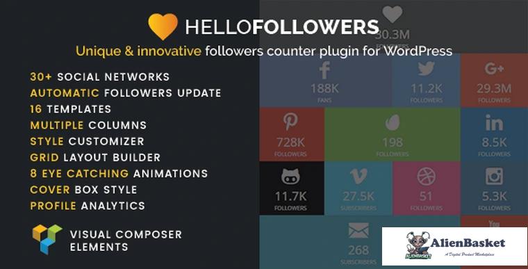 74677  Hello Followers v2.1 - Social Counter Plugin for WordPress