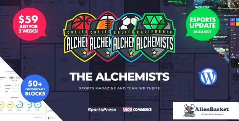 89563  Alchemists v4.4.15 - Sports, eSports & Gaming Club and News WordPress Theme