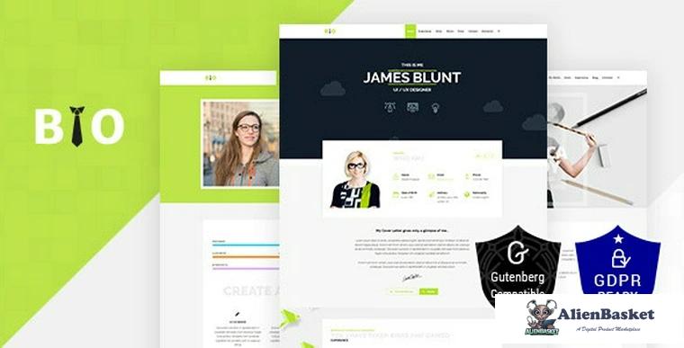 82320  Bio v1.7 - Resume, CV, Freelancer WordPress Theme