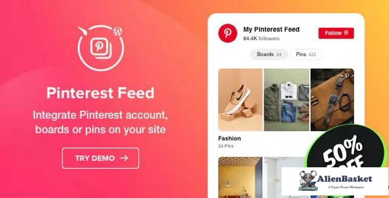 74282  Pinterest Feed v1.0.1 - WordPress Pinterest Feed plugin
