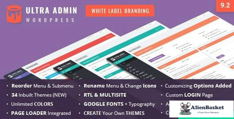 83977  Ultra WordPress Admin Theme v9.2