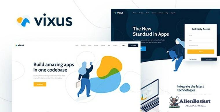 92169  Vixus v1.0.11 - Startup & Mobile App WordPress Landing Page Theme