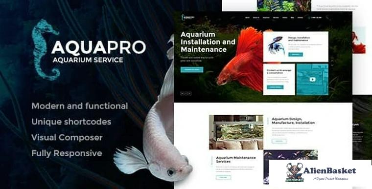 79181  AquaPro v1.1.1 - Aquarium Installation and Maintanance Services WordPress Theme + Store