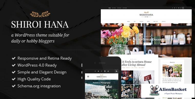 67552  Shiroi Hana v2.3 - An Elegant Blogging Theme