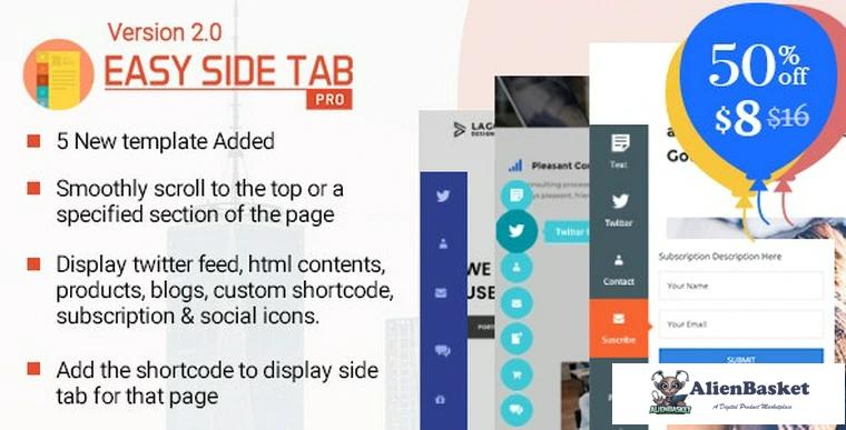 81659  Easy Side Tab Pro v2.0.4 - Responsive Floating Tab Plugin For Wordpress