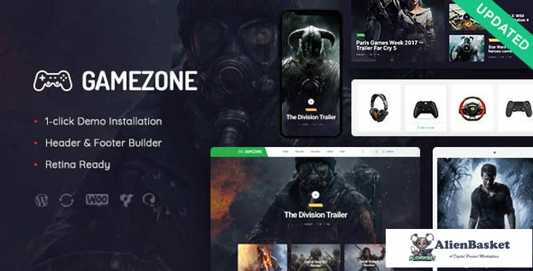 73462  Gamezone v1.0 - Gaming Blog & Store WordPress Theme