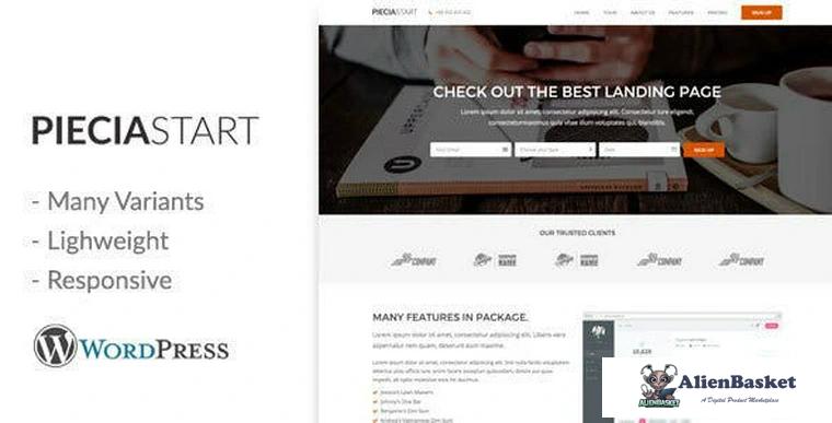 75355  Piecia v1.0 - One Page WordPress Landing Page