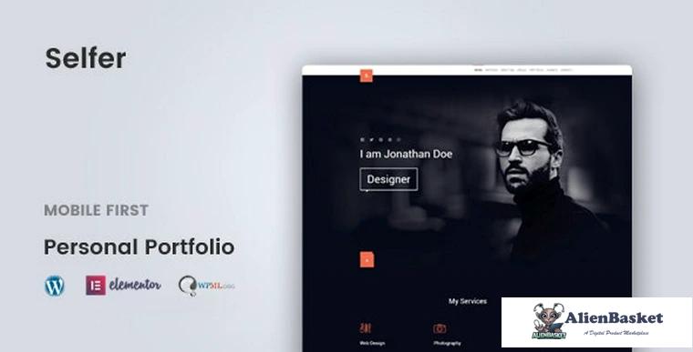 78933  Selfer v1.2.4 - Minimal Personal Portfolio WordPress Theme