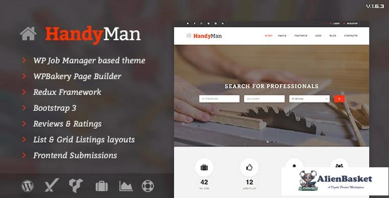 73162  Handyman v1.6.3 - Job Board WordPress Theme