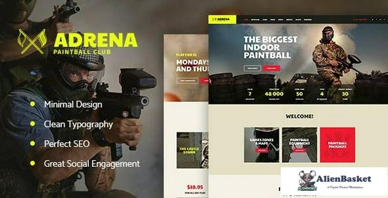 88369  Adrena v1.2.5 - Airsoft Club & Paintball WordPress Theme