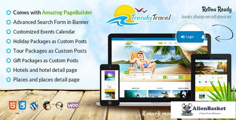 88724  Trendy Travel v5.4 - Multipurpose Tour Package WP Theme