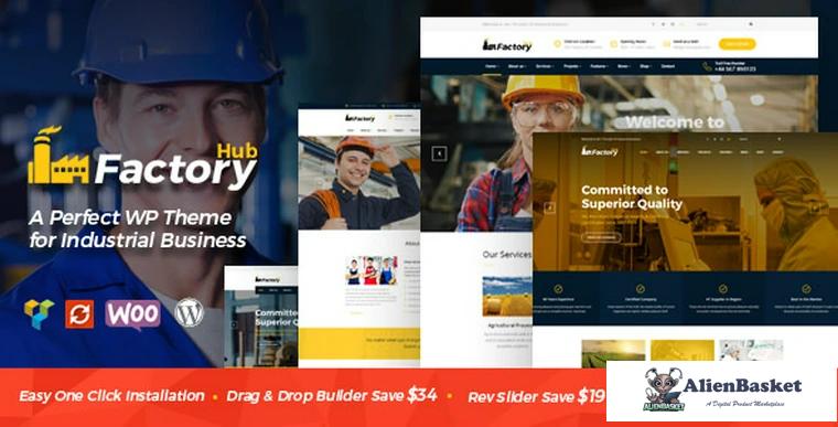 95014  Factory HUB v1.4.1 - Industry / Factory / Engineering Theme