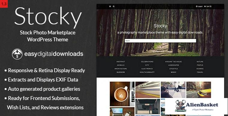 67688  Stocky v1.4.4 - A Stock Photography Marketplace Theme