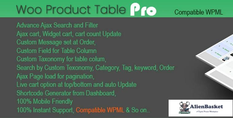 72286  Woo Products Table Pro v3.8