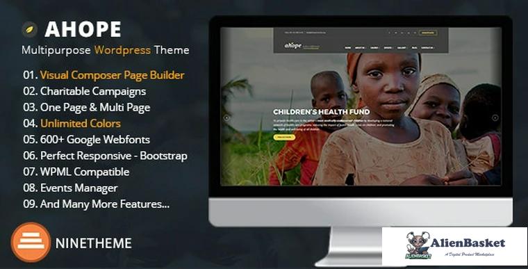 82029  Ahope v2.2.8 - Nonprofit WordPress Theme