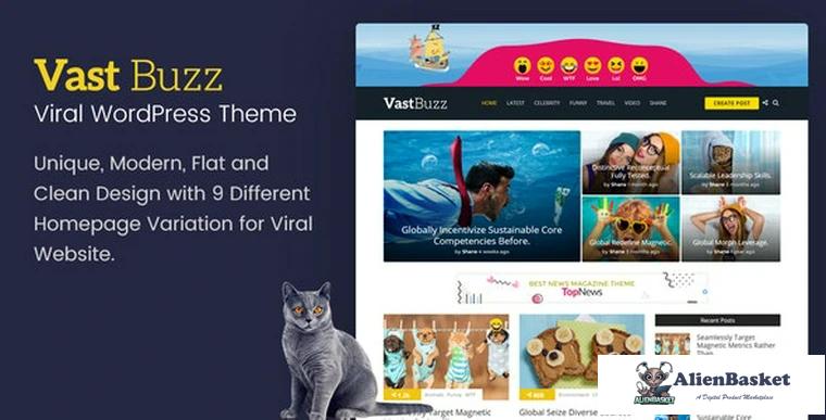 82397  Vast Buzz v1.1.4 - Viral Magazine WordPress Theme