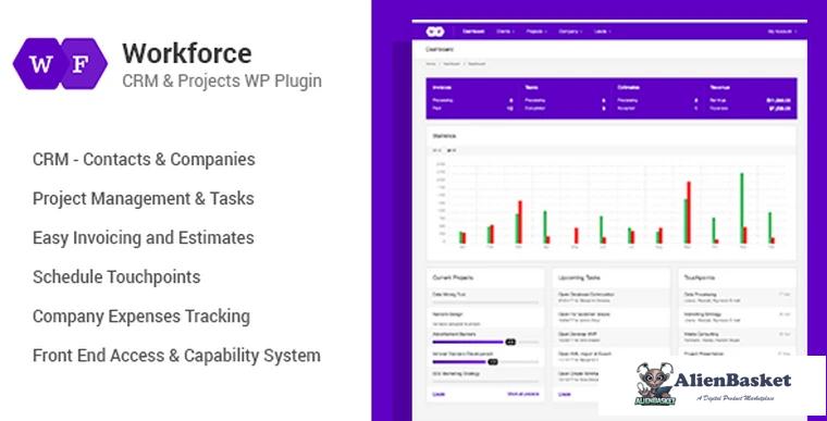 68073  Workforce v1.2.3 - CRM & Project Management WordPress Plugin