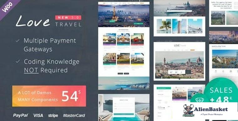 83571  Love Travel v3.7 - Creative Travel Agency WordPress