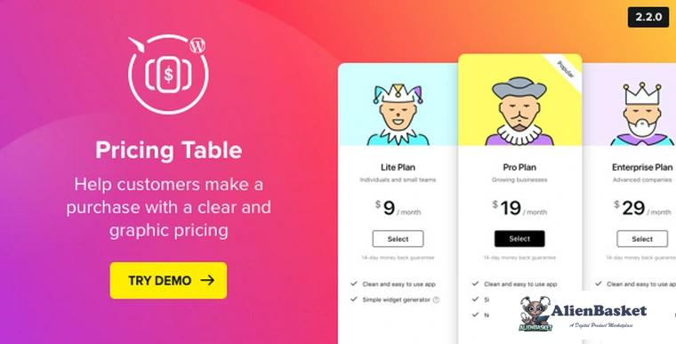 69008  WordPress Pricing Table Plugin v2.2.0