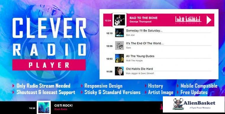 86356  CLEVER v2.0.0 - HTML5 Radio Player With History - Shoutcast and Icecast - WordPress Plugin