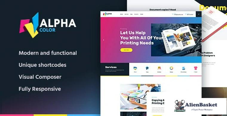 94766  AlphaColor v1.4.9 - Type Design & Printing Services WordPress Theme