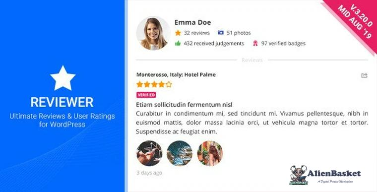 78354  Reviewer v3.21.0 - WordPress Plugin