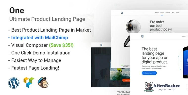 67558  One v1.4 - WordPress Product Landing Page