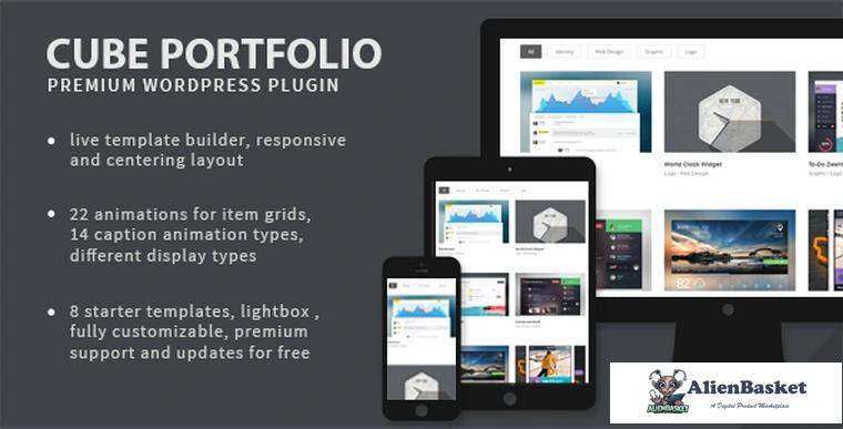 71001  Cube Portfolio v1.16.6 - Responsive WordPress Grid Plugin