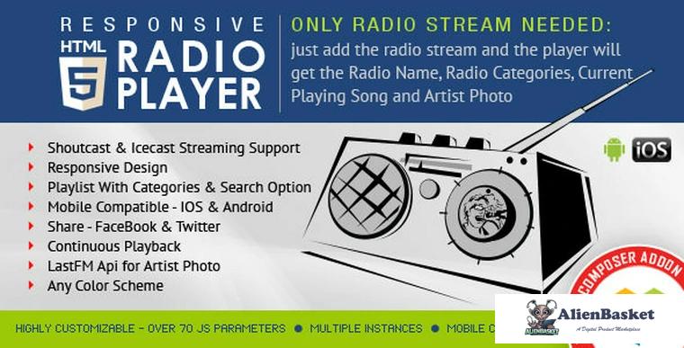 71819  HTML5 Radio Player v1.6.2 - Visual Composer Addon