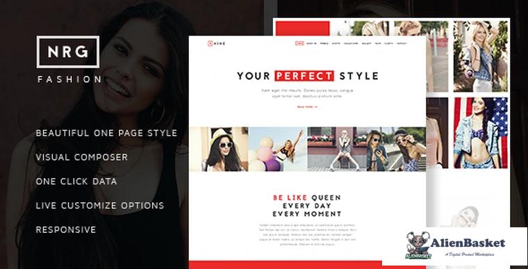 70216  NRG Fashion v1.2.1 - Model Agency One Page Beauty Theme