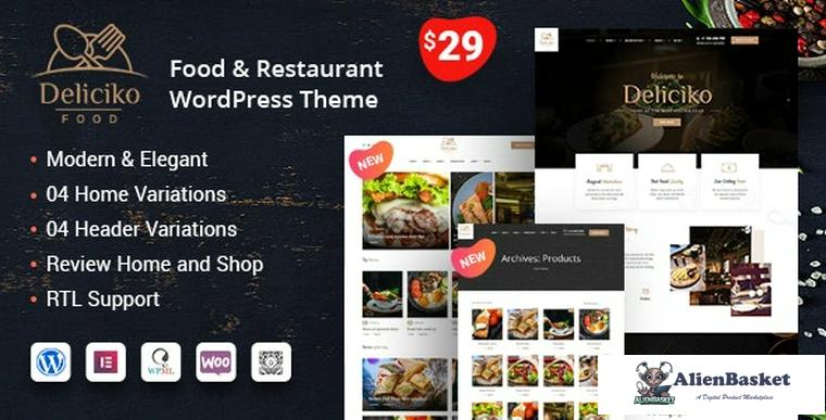 79053  Deliciko v1.4 - Restaurant WordPress Theme