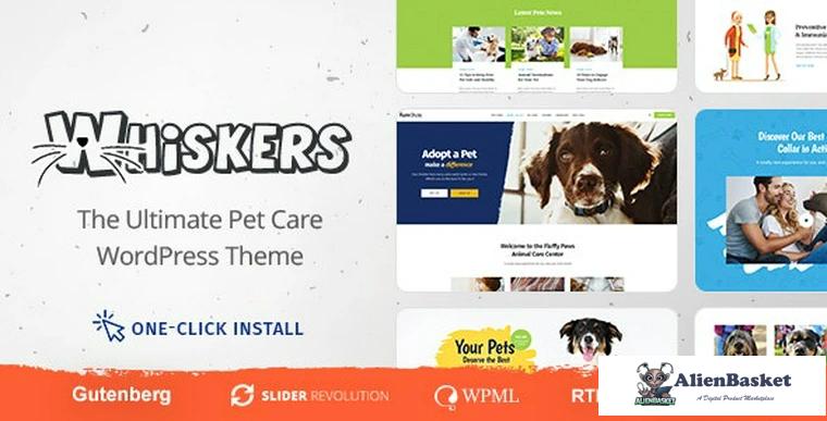 91750  Whiskers v1.1.4 - Pets Store | Vet Clinic | Animal Adoption