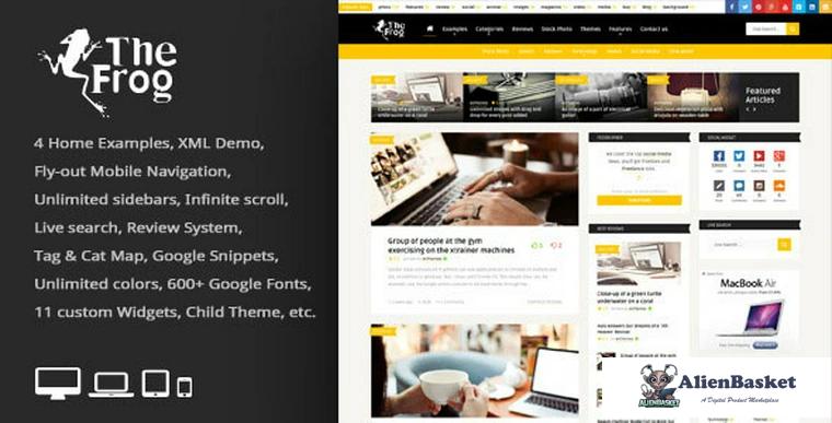 74121  The Frog v3.0 - Creative News/Blog Magazine WP Theme