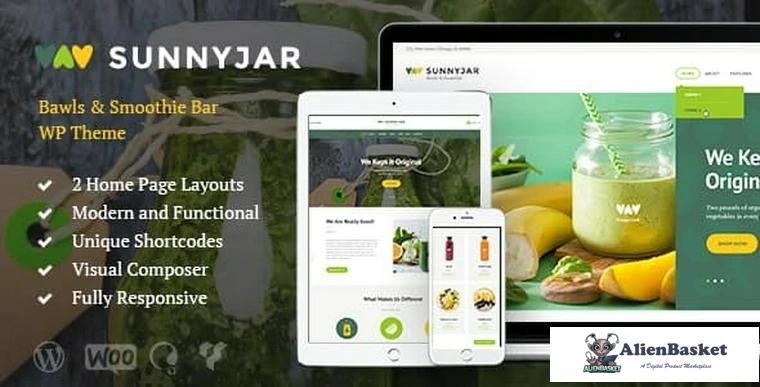 79332  SunnyJar v1.3 - Smoothie Bar & Healthy Drinks Shop WordPress Theme