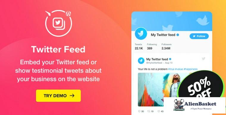 72418  Twitter Feed v1.0 - WordPress Twitter Plugin