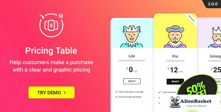 67787  WordPress Pricing Table Plugin v2.0.0