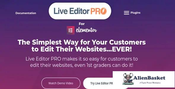 80630  Live Editor PRO For Elementor v1.4.0