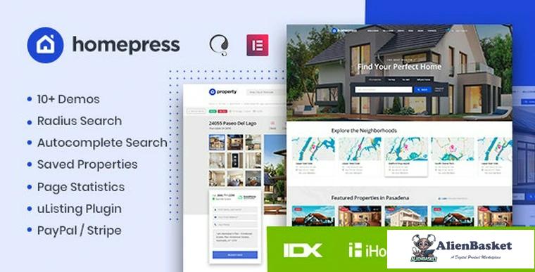 87059  HomePress v1.3.2 - Real Estate WordPress Theme