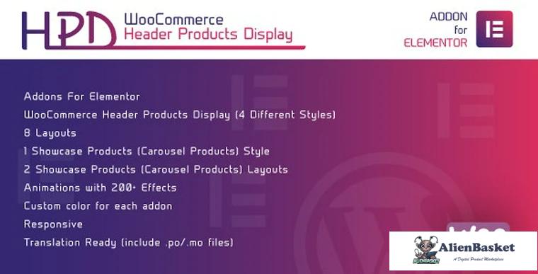 81406  WooCommerce Header Products Display for Elementor v1.0 - WordPress Plugin