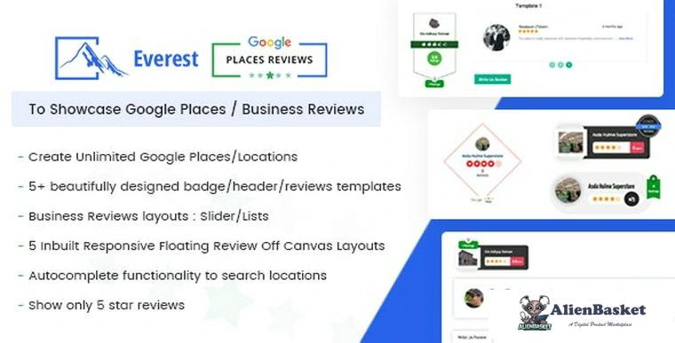 79283  Everest Google Places Reviews v2.0.8 - Best WordPress Plugin To Showcase Google Places / Busi