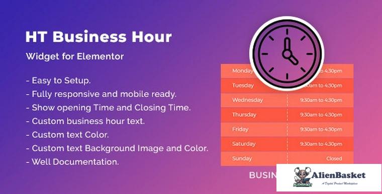 89947  HT Business Hour Widget for Elementor v1.0.4