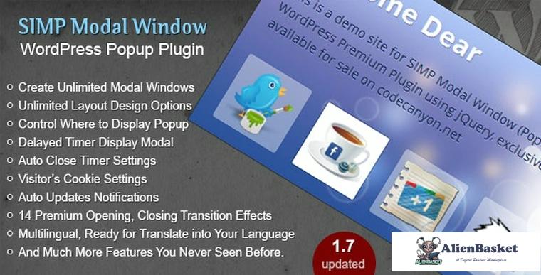 90000  Simp Modal Window v1.7 - WordPress Plugin