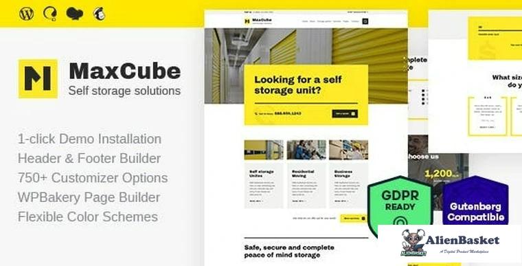 93390  MaxCube v1.2.0 - Moving & Self Storage Relocation Business WordPress Theme