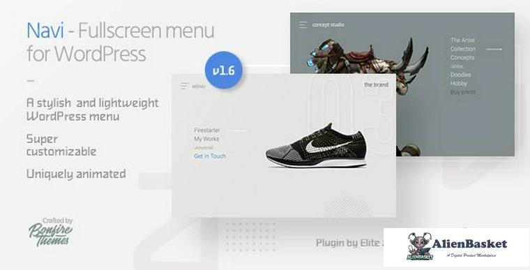 70618  Navi v1.6 - Fullscreen WordPress Menu