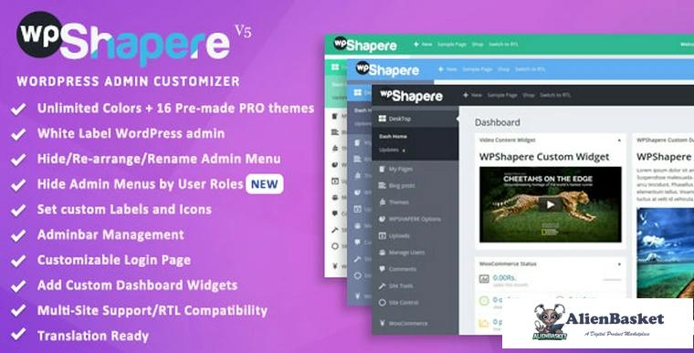 72537  WPShapere v5.0.7 - Wordpress Admin Theme